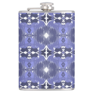 Midnight Indigo Kaleidoscope  Hip Flask