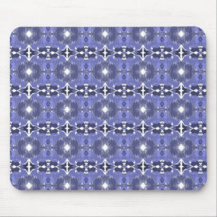 Midnight Indigo Kaleidoscope Mouse Pad