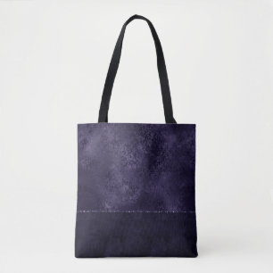 Midnight Indigo Romance Satiny Grunge Damask Tote Bag