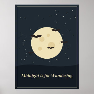 Midnight is for Wandering Cosy Halloween Wall Art
