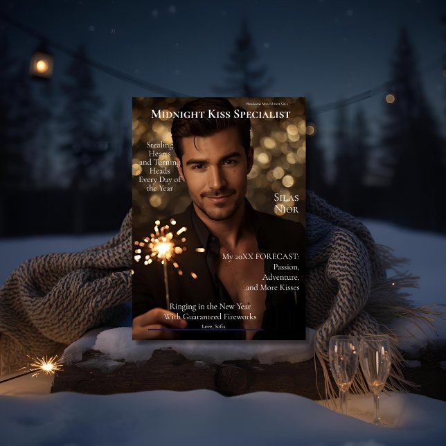 Midnight Kiss Specialist  Magazine Cover  Holiday Card (Midnight Kiss Specialist Magazine Cover Holiday Card)
