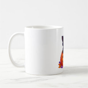 Midnight Kitten in Pumpkin Glow Coffee Mug