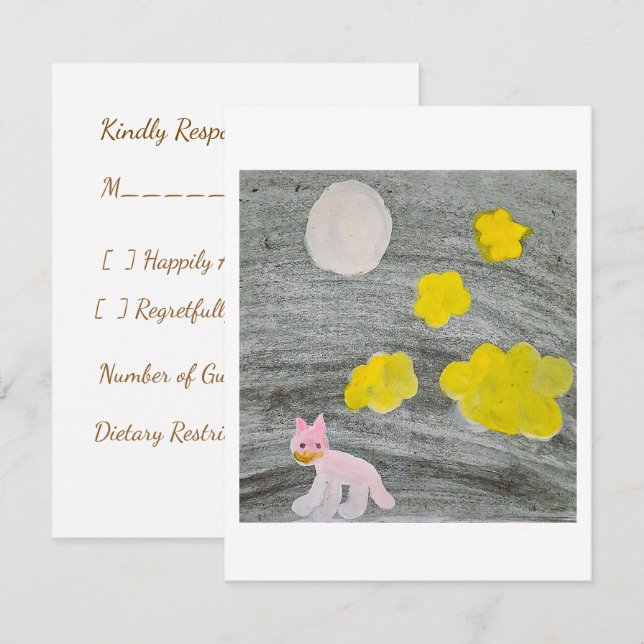 Midnight Kitty Adventure Response Card (Front/Back)