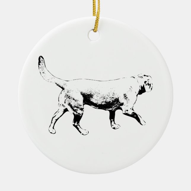 midnight lane lab walk ceramic tree decoration (Front)