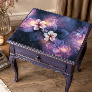 Midnight Lavender Leaf Botanical Decoupage Tissue Paper