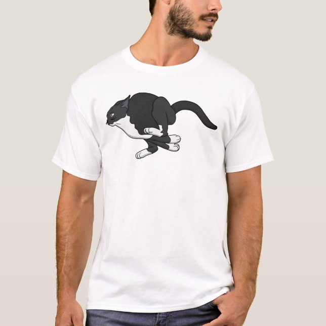 Midnight Leap Noir Cat T-Shirt (Front)
