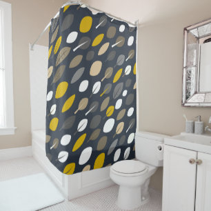 Midnight Leaves Shower Curtain