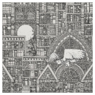 midnight library black Fabric
