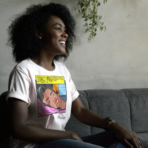 Midnight Longing Lonely Hearts Retro Romance Comic Tri-Blend Shirt