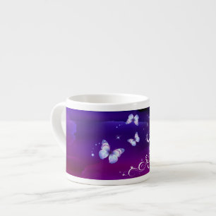 Midnight Magic Butterflies Espresso Cup