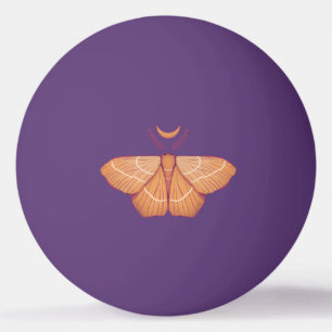 Midnight Magic: Witchy Night Moth Ping Pong Ball
