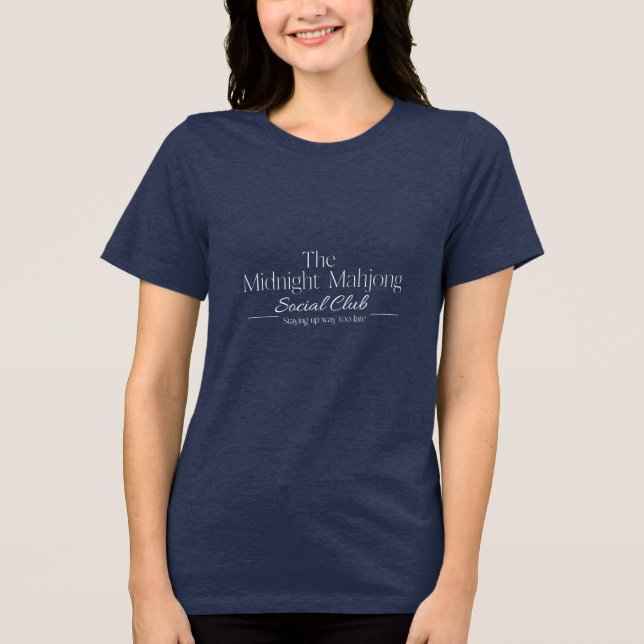 Midnight Mahjong Social Club Tri-Blend Shirt (Front)