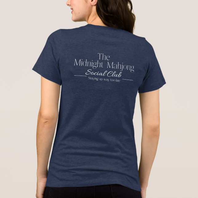 Midnight Mahjong Social Club Tri-Blend Shirt (Back)