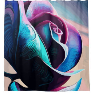 Midnight Majesty: The Dark Beauty of Black Roses Shower Curtain