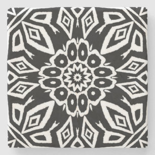 Midnight Mandala Stone Coaster