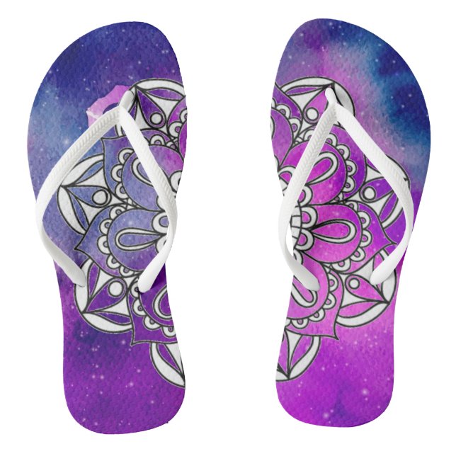 Midnight Mandala Walk Jandals (Footbed)