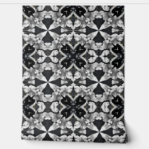 Midnight Marble Mandala: Luxe Geometric Wallpaper