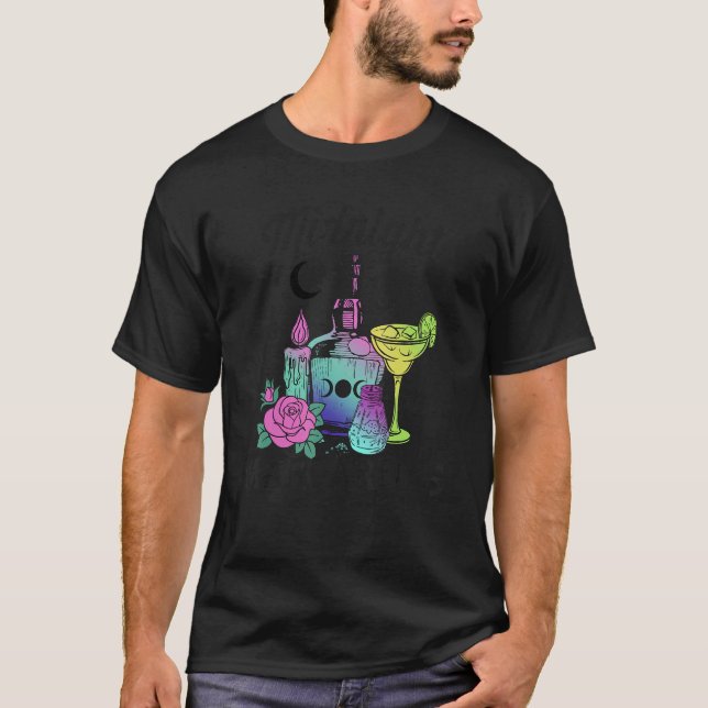 Midnight Margaritas Magic Brew Spellcaster  Witch T-Shirt (Front)