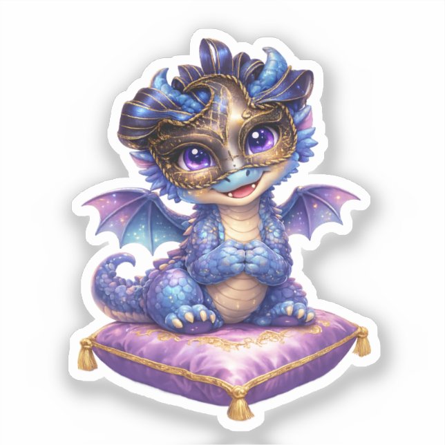 Midnight Masque Dragon Die-Cut Sticker (Front)
