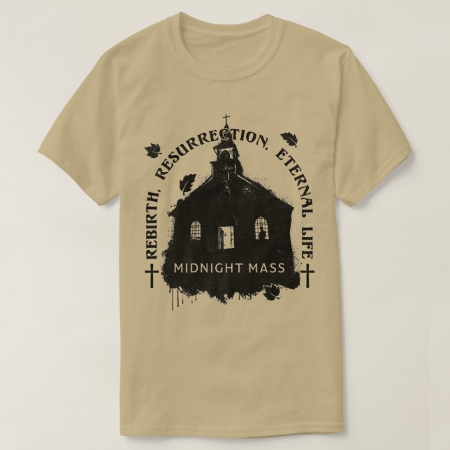 Midnight Mass Church Paint Splatter Silhouette101 T-Shirt (Design Front)