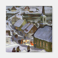 Midnight Mass, painting by Clarence Gagnon