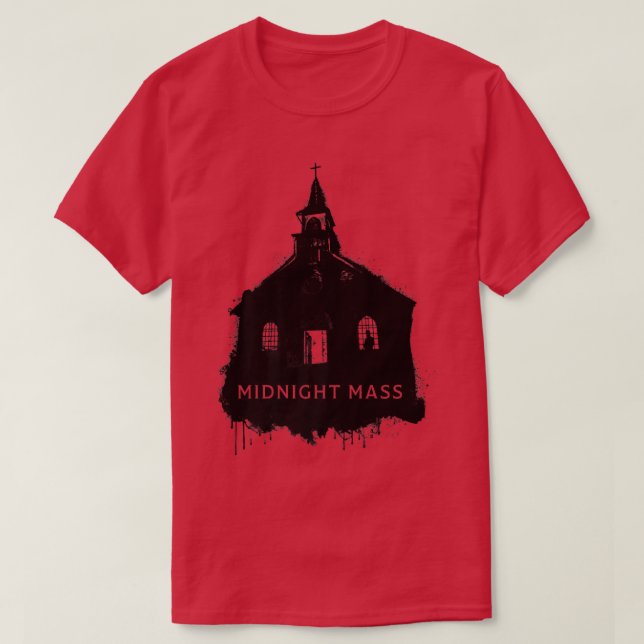 Midnight Mass Spray Paint Church Silhouette110 T-Shirt (Design Front)