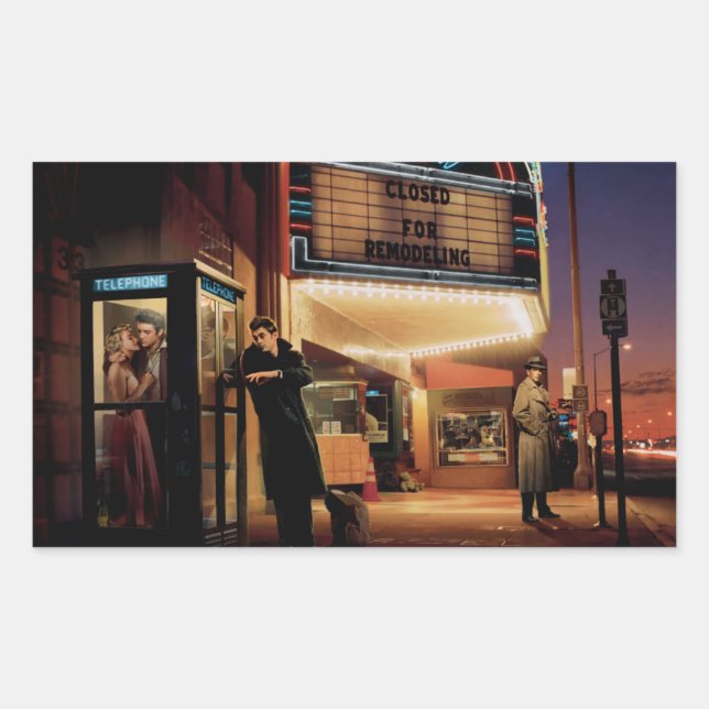 Midnight Matinee Rectangular Sticker (Front)