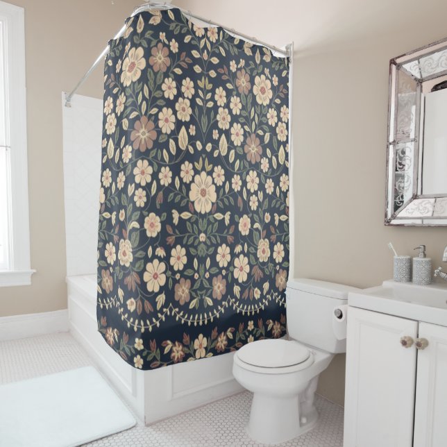 Midnight Meadows  Shower Curtain (In Situ)