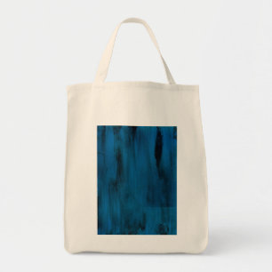 Midnight Melancholy – Deep Blue Textured Abstract Tote Bag