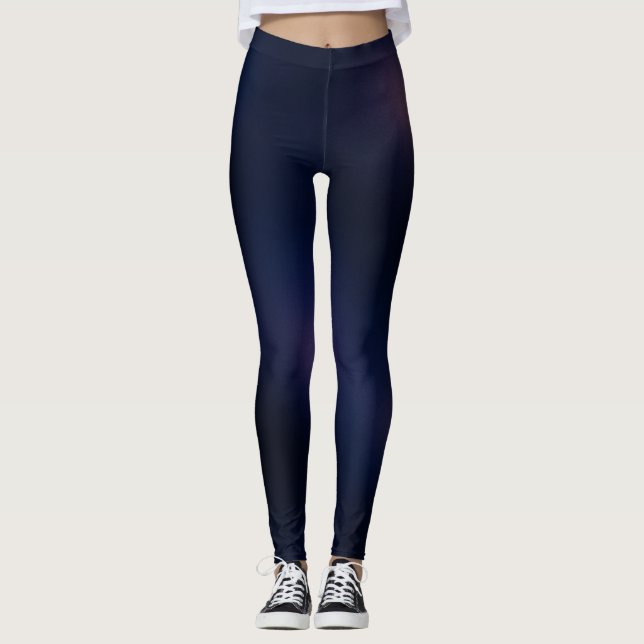 Midnight Mirage – Dreamy Desert Night Glow Leggings (Front)