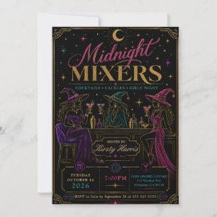 Midnight Mixers Girls’ Halloween Night Invitation