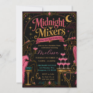 Midnight Mixers Witches’ Girls’ Night Birthday Invitation