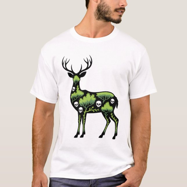 Midnight Moss Deer T-Shirt (Front)