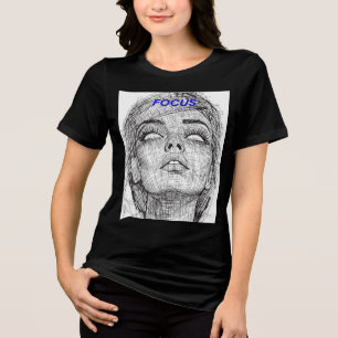 Midnight Muse: 90s Anime Sketch T-Shirt Tri-Blend Shirt