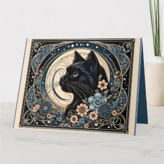 Midnight Muse in a Petaled Moon Frame Card