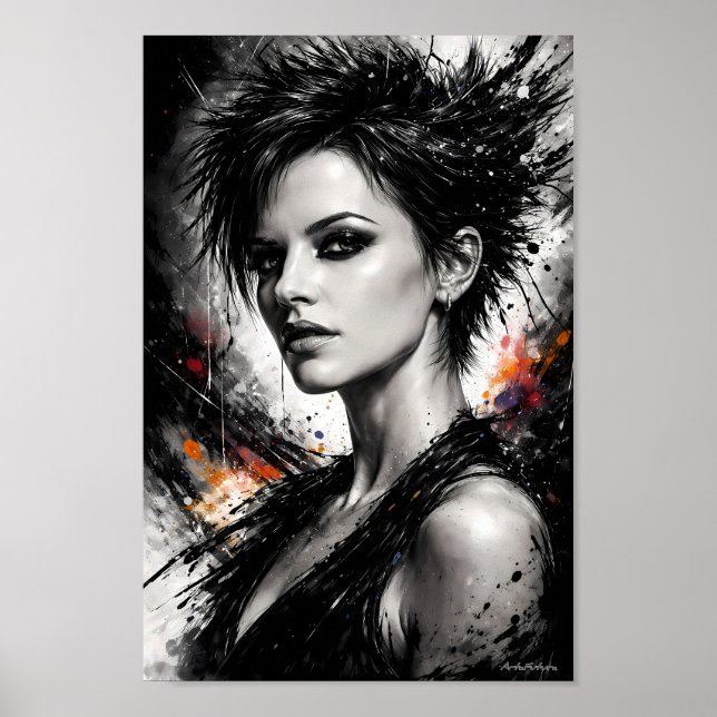 Midnight Muse of Ink and Defiance Poster (Front)