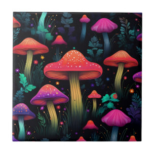 Midnight Mushrooms Tile