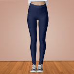 Midnight Navy Blue Solid Color Leggings<br><div class="desc">Midnight Navy Blue Solid Color</div>