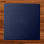 Midnight Navy Blue Solid Color Tile<br><div class="desc">Discover the elegance of Midnight Navy Blue,  a captivating deep navy blue that evokes the serene mystery of a midnight sky and the profound depths of the ocean. This sophisticated hue brings a touch of enigma and tranquility,  Perfect for adding a subtle yet impactful statement,  this color seamlessly integrates into both modern and classic aesthetics. Elevate your space with the timeless allure of this rich,  dark shade.</div>