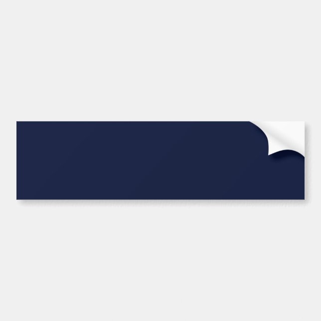 Midnight Navy Blue Solid Colour Bumper Sticker (Front)