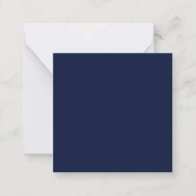Midnight Navy Blue Solid Colour Card (Front)