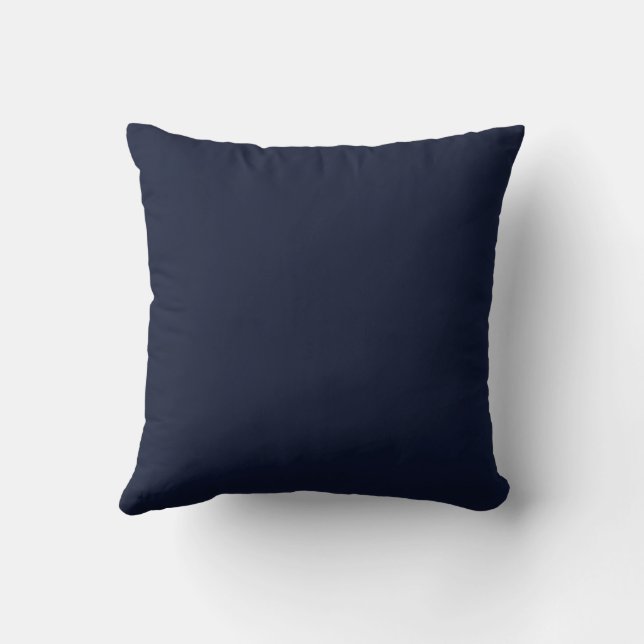 Midnight Navy Blue Solid Colour Cushion (Back)