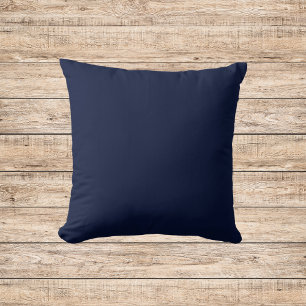 Midnight Navy Blue Solid Colour Cushion