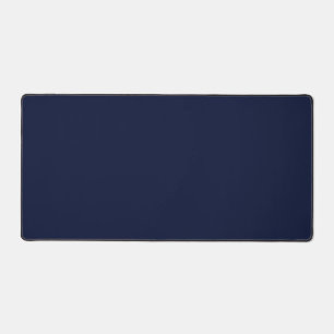 Midnight Navy Blue Solid Colour Desk Mat