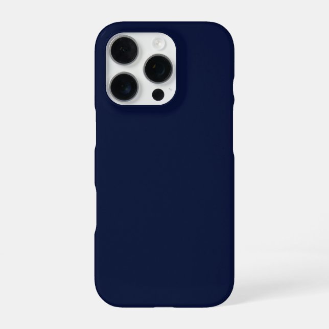 Midnight Navy Blue Solid Colour iPhone Case (Back)