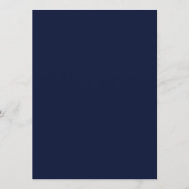 Midnight Navy Blue Solid Colour Menu (Front)