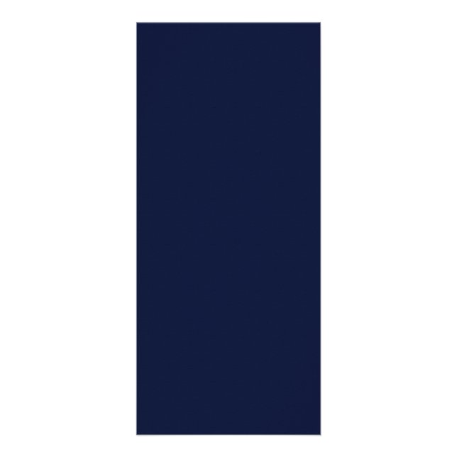 Midnight Navy Blue Solid Colour Rack Card (Front)