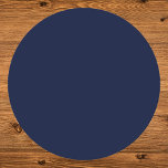Midnight Navy Blue Solid Colour Round Paper Coaster<br><div class="desc">Discover the elegance of Midnight Navy Blue,  a captivating deep navy blue that evokes the serene mystery of a midnight sky and the profound depths of the ocean. This sophisticated hue brings a touch of enigma and tranquillity,  Perfect for adding a subtle yet impactful statement,  this colour seamlessly integrates into both modern and classic aesthetics. Elevate your space with the timeless allure of this rich,  dark shade.</div>