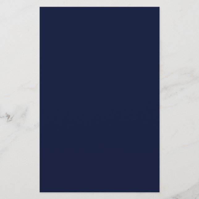 Midnight Navy Blue Solid Colour Stationery (Front)