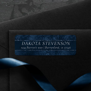 Midnight Navy Romance   Blue Satiny Grunge Damask